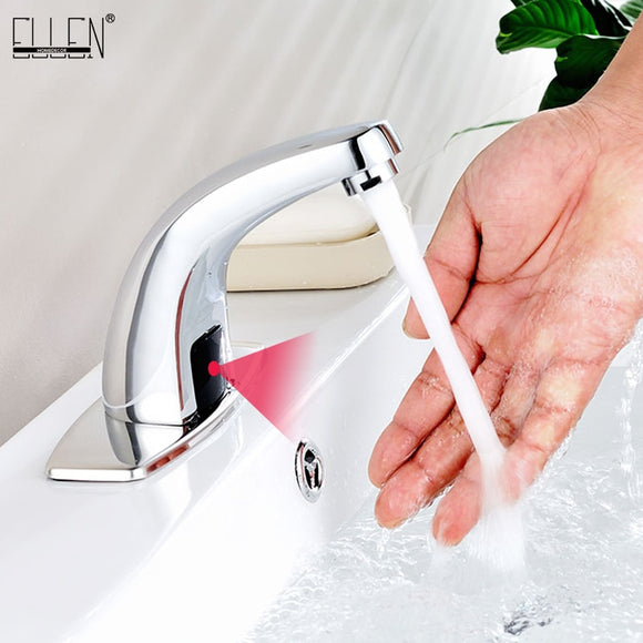 robinet capteur automatique  de salle de bains, dispositif, automatique, mains libres, robinet d'évier mélangeur d'eau, - EcoJoy