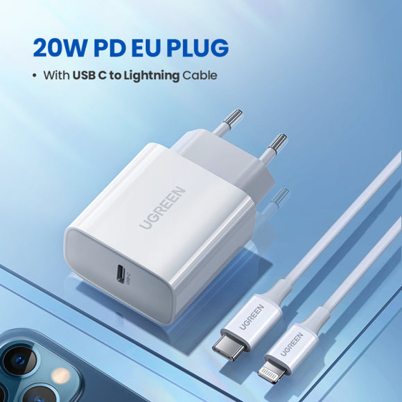 Chargeur  USB à Charge Rapide de Type C,  4.0 3.0 QC PD,Puissance de 20W, USB 4.0, 3.0, pour iPhone 12 , 13, Huawei, Samsung Charger 20W QC4.0 QC3.0 USB Type C Fast Charger for iPhone 13 12 - EcoJoy